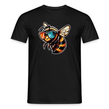 Biene - Männer T-Shirt - Schwarz - Vorne - AI Model Male 178 light (178cm)