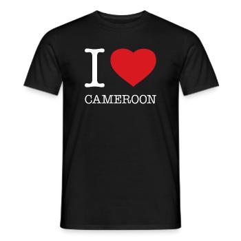 J’AIME LE CAMEROUN KAMERUN - T-shirt homme - noir - Devant - AI Model Male 178 light (178cm)