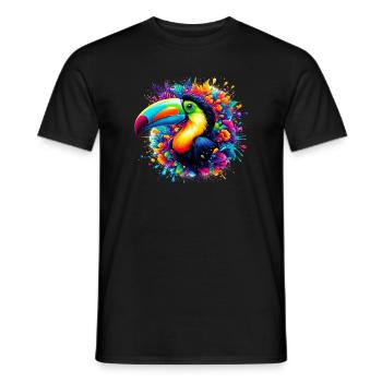 Tukan - Männer T-Shirt - Schwarz - Vorne - AI Model Male 178 light (178cm)
