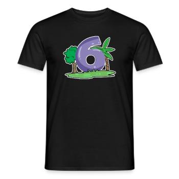 Nummer 6 Muster - Männer T-Shirt - Schwarz - Vorne - AI Model Male 178 light (178cm)