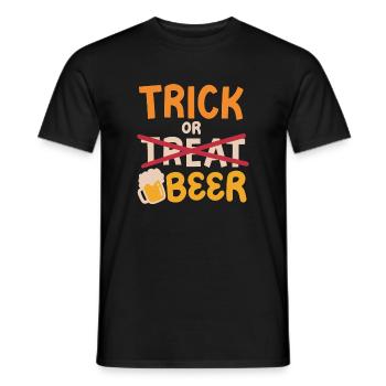 Süßes oder Saures Halloween Bier trinken - Männer T-Shirt - Schwarz - Vorne - AI Model Male 178 light (178cm)