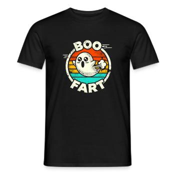 Lustiger Geist furzt – Halloween Spaß - Männer T-Shirt - Schwarz - Vorne - AI Model Male 178 light (178cm)