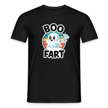 Lustiger Geist furzt – Halloween Spaß - Männer T-Shirt - Schwarz - Vorne - AI Model Male 178 light (178cm)