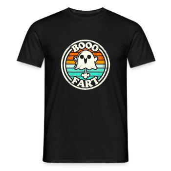 Lustiger Geist furzt – Halloween Spaß - Männer T-Shirt - Schwarz - Vorne - AI Model Male 178 light (178cm)