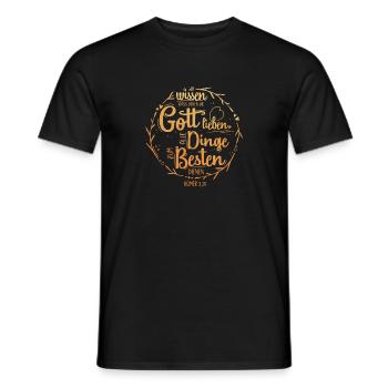 Denen die Gott lieben - Römer 8,28 - Männer T-Shirt - Schwarz - Vorne - AI Model Male 178 light (178cm)