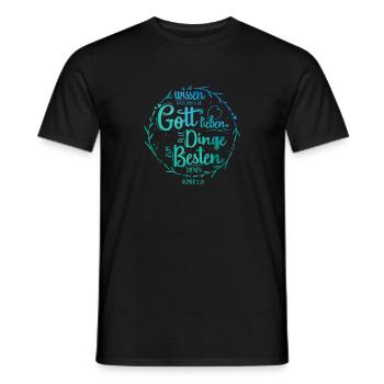 Denen die Gott lieben - Römer 8,28 - Männer T-Shirt - Schwarz - Vorne - AI Model Male 178 light (178cm)