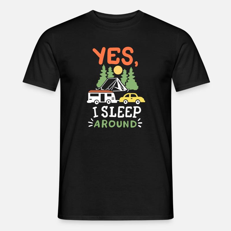 Camping Camper - Männer T-Shirt - Schwarz