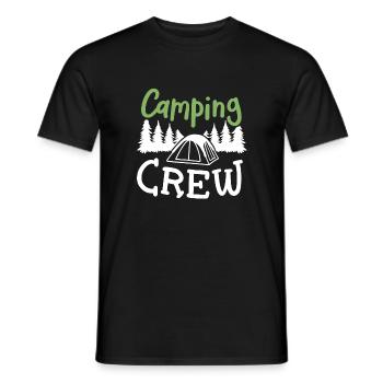 Camping Crew Camper - Männer T-Shirt - Schwarz - Vorne - AI Model Male 178 light (178cm)