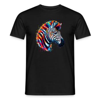 Zèbre - T-shirt homme - noir - Devant - AI Model Male 178 light (178cm)