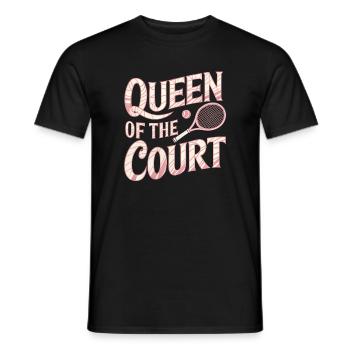 Queen of the Court Tennis - Männer T-Shirt - Schwarz - Vorne - AI Model Male 178 light (178cm)