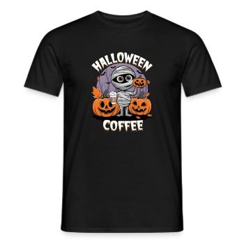 Comment Halloween avec maman et citrouilles - T-shirt homme - noir - Devant - AI Model Male 178 light (178cm)