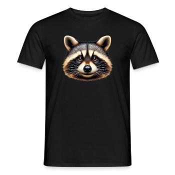 Raccoon - Men's T-Shirt - black - Front - AI Model Male 178 light (178cm)