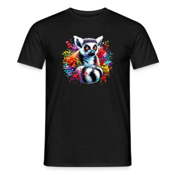 Lemur - Männer T-Shirt - Schwarz - Vorne - AI Model Male 178 light (178cm)