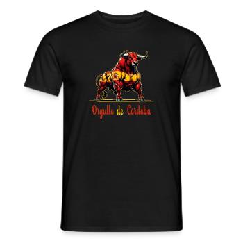 La fierté du design du drapeau de Cordoue - T-shirt homme - noir - Devant - AI Model Male 178 light (178cm)