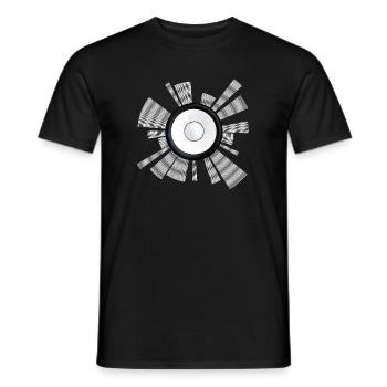 Klangstrahl Lautsprecherzentrum - Männer T-Shirt - Schwarz - Vorne - AI Model Male 178 light (178cm)
