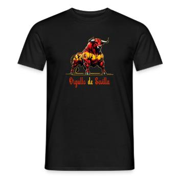 Der Stolz Sevilla Flagge Design - Männer T-Shirt - Schwarz - Vorne - AI Model Male 178 light (178cm)