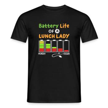 Mitarbeiterin der Schulcafeteria - Männer T-Shirt - Schwarz - Vorne - AI Model Male 178 light (178cm)