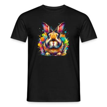 Kaninchen - Männer T-Shirt - Schwarz - Vorne - AI Model Male 178 light (178cm)