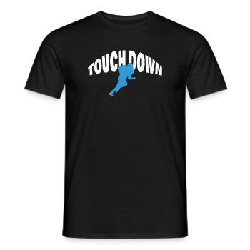 TOUCH DOWN - Men's T-Shirt - black - Front - AI Model Male 178 light (178cm)
