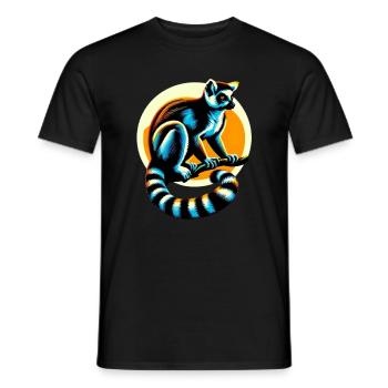 Lémurien - T-shirt homme - noir - Devant - AI Model Male 178 light (178cm)