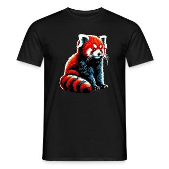 Petit panda - T-shirt homme - noir - Devant - AI Model Male 178 light (178cm)