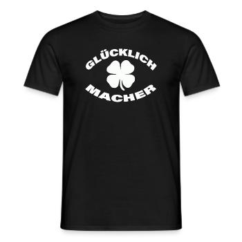 HAPPINESS MAKER - Men's T-Shirt - black - Front - AI Model Male 178 light (178cm)