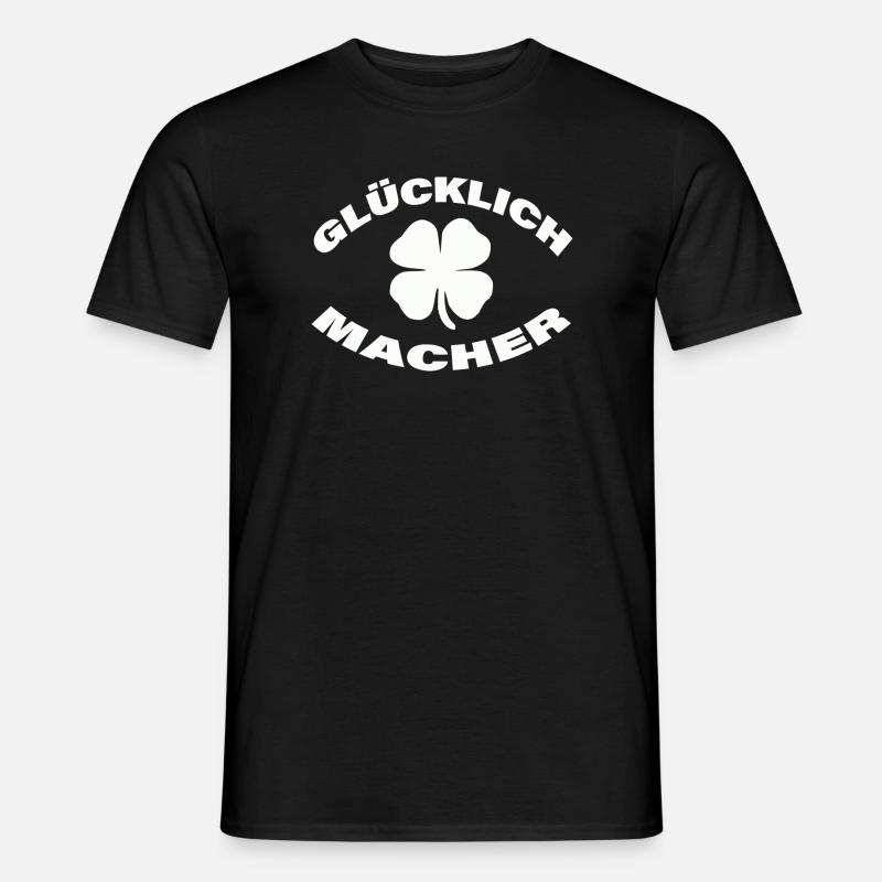 GLÜCKLICHMACHER - Männer T-Shirt - Schwarz