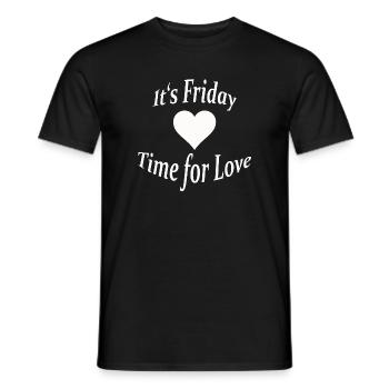 IT'S FRIDAY - Männer T-Shirt - Schwarz - Vorne - AI Model Male 178 light (178cm)