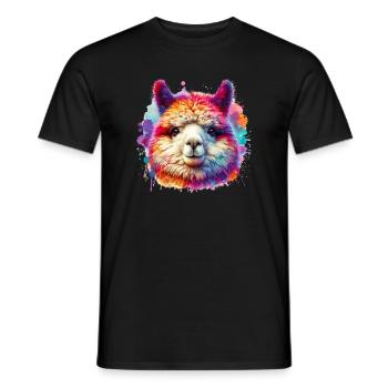 Alpaca - Men's T-Shirt - black - Front - AI Model Male 178 light (178cm)