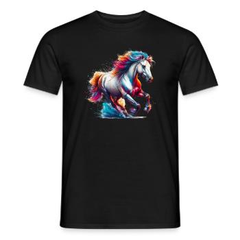 Cheval - T-shirt homme - noir - Devant - AI Model Male 178 light (178cm)