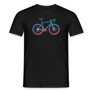 Gradient Radfahren Fahrrad Design - Männer T-Shirt - Schwarz - Vorne - AI Model Male 178 light (178cm)