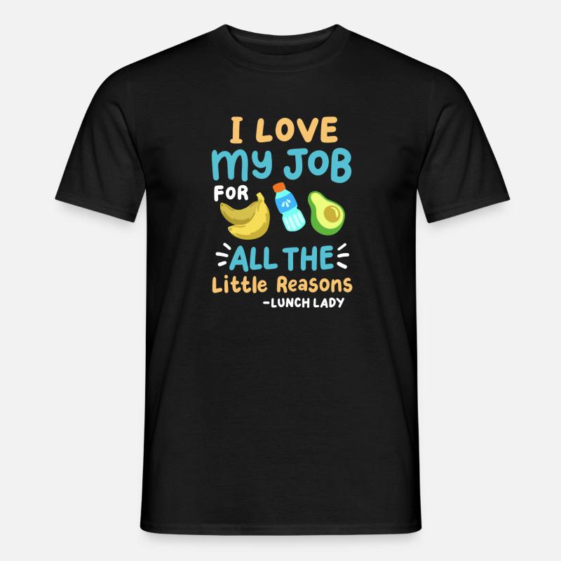 Schulessen Cafeteria-Mitarbeiterin - Männer T-Shirt - Schwarz