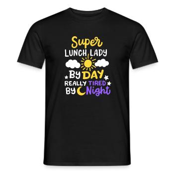 Mittagessen Dame Schule Cafeteria Arbeiter - Männer T-Shirt - Schwarz - Vorne - AI Model Male 178 light (178cm)