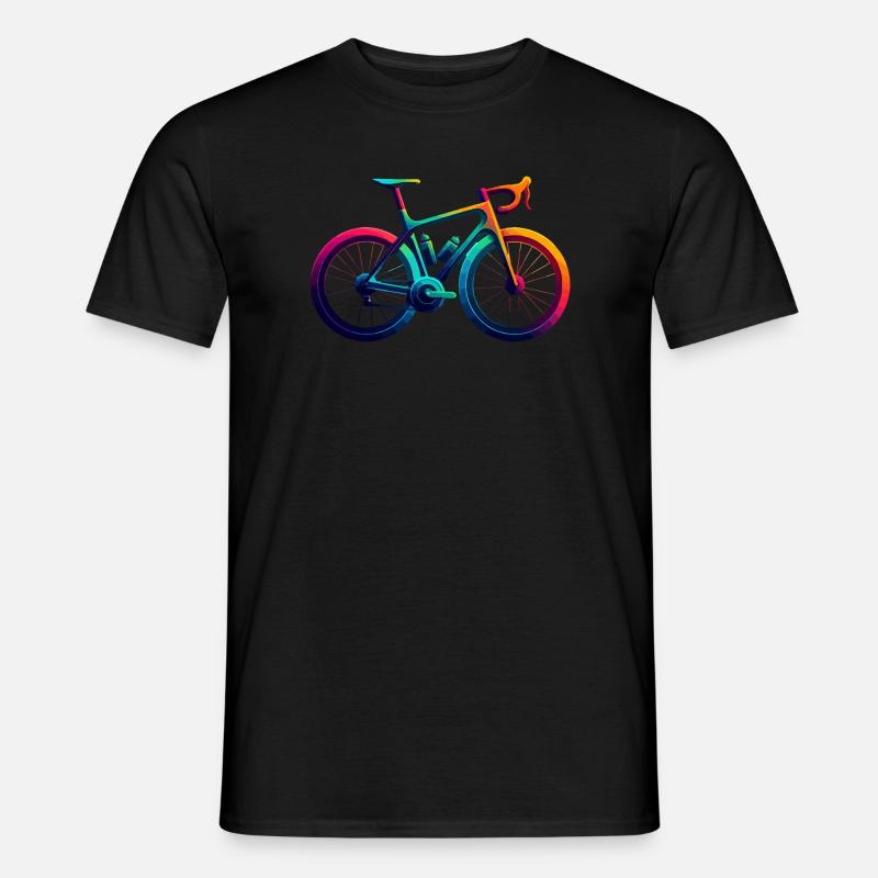 Lebendiger Regenbogen Radfahren Illustration - Männer T-Shirt - Schwarz