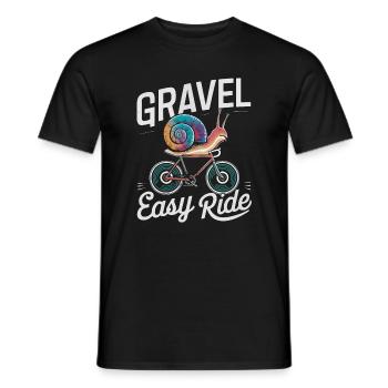 Schneckenfahrrad Abenteuer Illustration - Männer T-Shirt - Schwarz - Vorne - AI Model Male 178 light (178cm)
