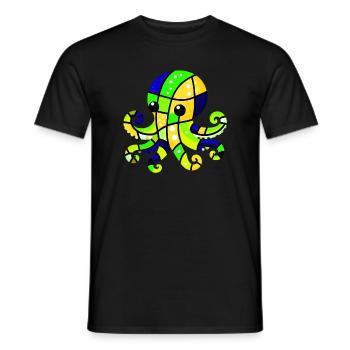 Krake - Männer T-Shirt - Schwarz - Vorne - AI Model Male 178 light (178cm)