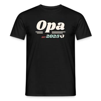 Opa Est 2025 Ich werde Großvater Retro Style - Männer T-Shirt - Schwarz - Vorne - AI Model Male 178 light (178cm)