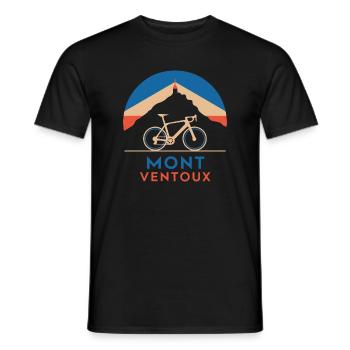 Le Mont Ventoux à vélo - T-shirt homme - noir - Devant - AI Model Male 178 light (178cm)