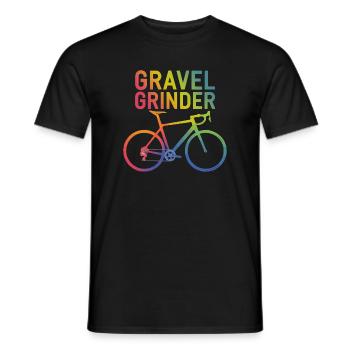 Vibrant Gravel Grinder Bicycle Design - Men's T-Shirt - black - Front - AI Model Male 178 light (178cm)