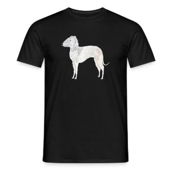 Bedlington Terrier - Men's T-Shirt - black - Front - AI Model Male 178 light (178cm)