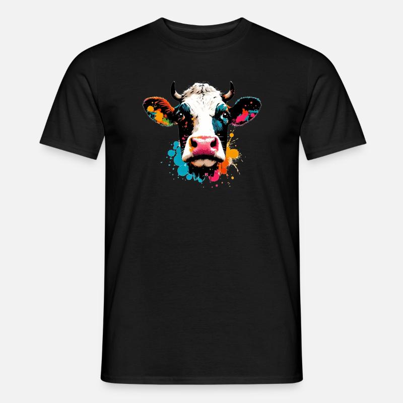Kuh - Männer T-Shirt - Schwarz