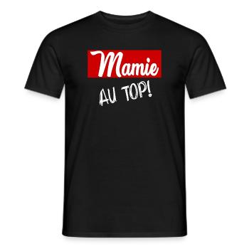 GRANNY. MOTHER'S DAY. HAPPY BIRTHDAY GRANDMA. I LOVE YOU - Men's T-Shirt - black - Front - AI Model Male 178 light (178cm)