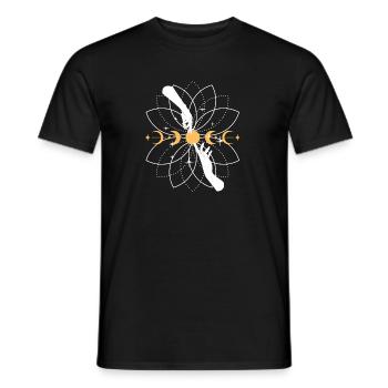 Celestial Koi Mandala - Men's T-Shirt - black - Front - AI Model Male 178 light (178cm)