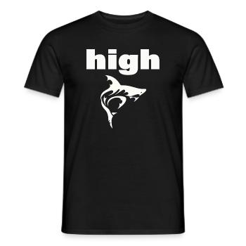 HIGH - Männer T-Shirt - Schwarz - Vorne - AI Model Male 178 light (178cm)