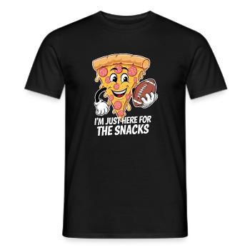 Football - Lustig Je suis juste là pour les collations - T-shirt homme - noir - Devant - AI Model Male 178 light (178cm)