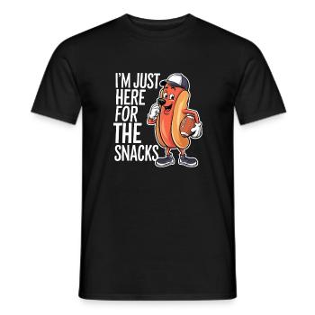 Football - Lustig Je suis juste là pour les collations - T-shirt homme - noir - Devant - AI Model Male 178 light (178cm)