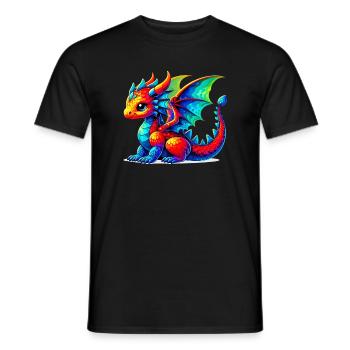 Dragon - Men's T-Shirt - black - Front - AI Model Male 178 light (178cm)