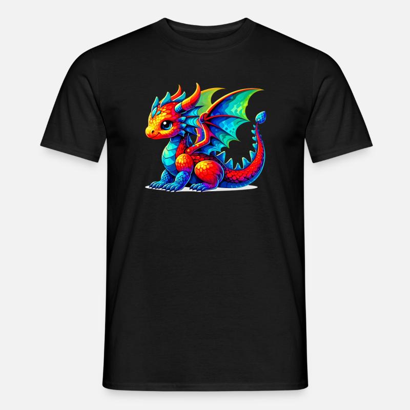 Drache - Männer T-Shirt - Schwarz