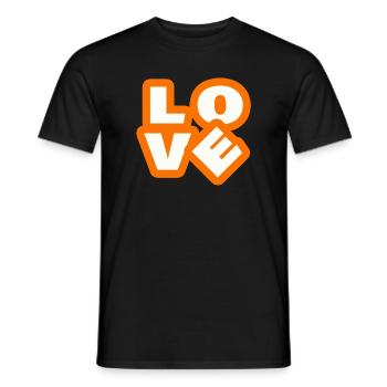 LOVE - Männer T-Shirt - Schwarz - Vorne - AI Model Male 178 light (178cm)