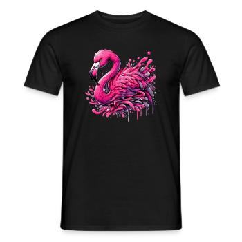 Flamingo - Männer T-Shirt - Schwarz - Vorne - AI Model Male 178 light (178cm)